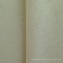 Tissu en tricot à côtes à double fil de chanvre / coton (QF14-1460)